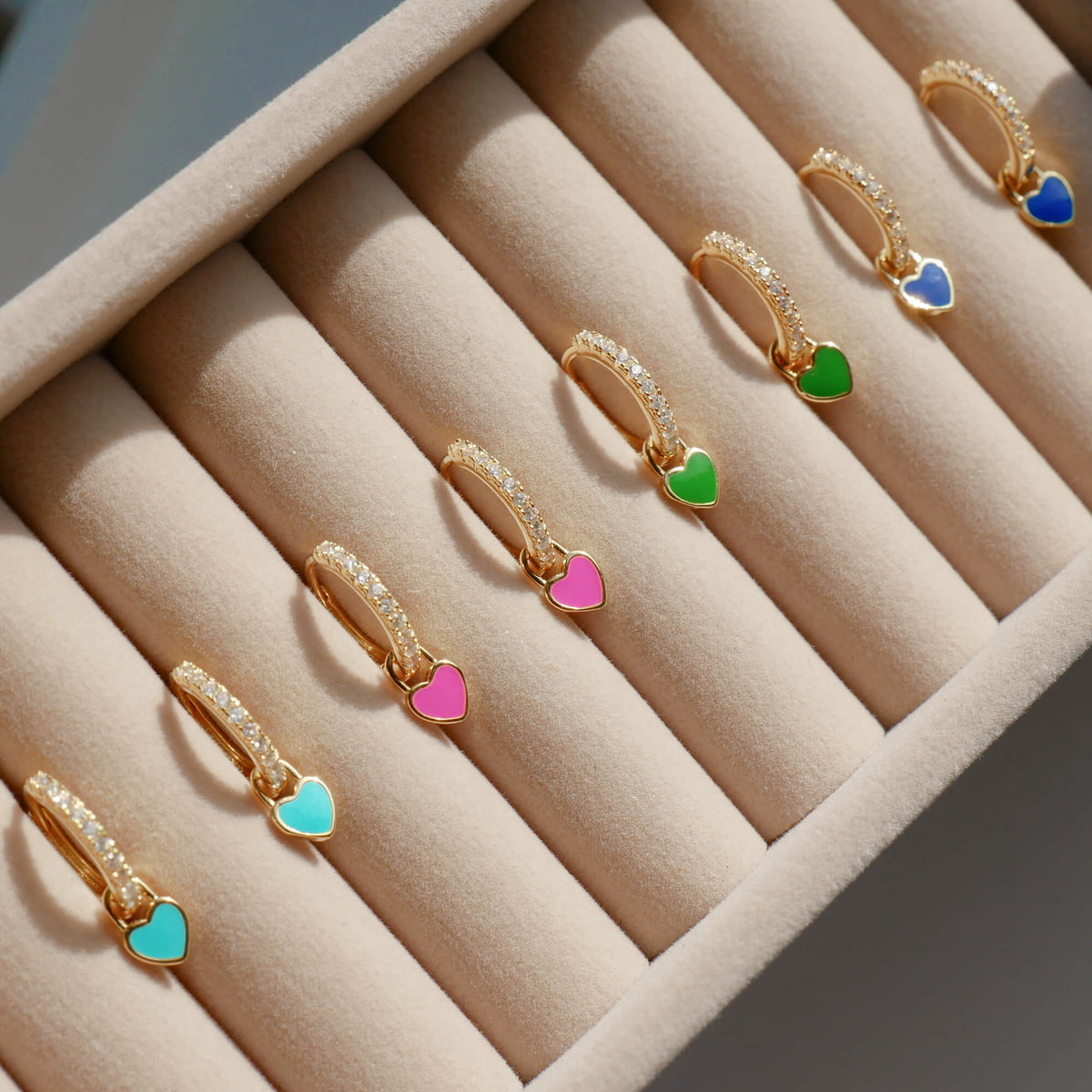 Gabby – Heart-Shaped Huggie Earrings