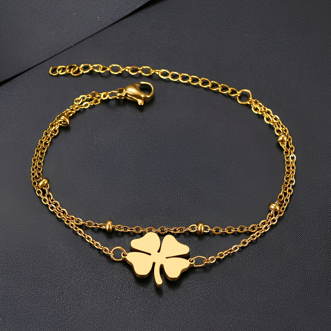 Sanya – Clover bracelet in gold and silver