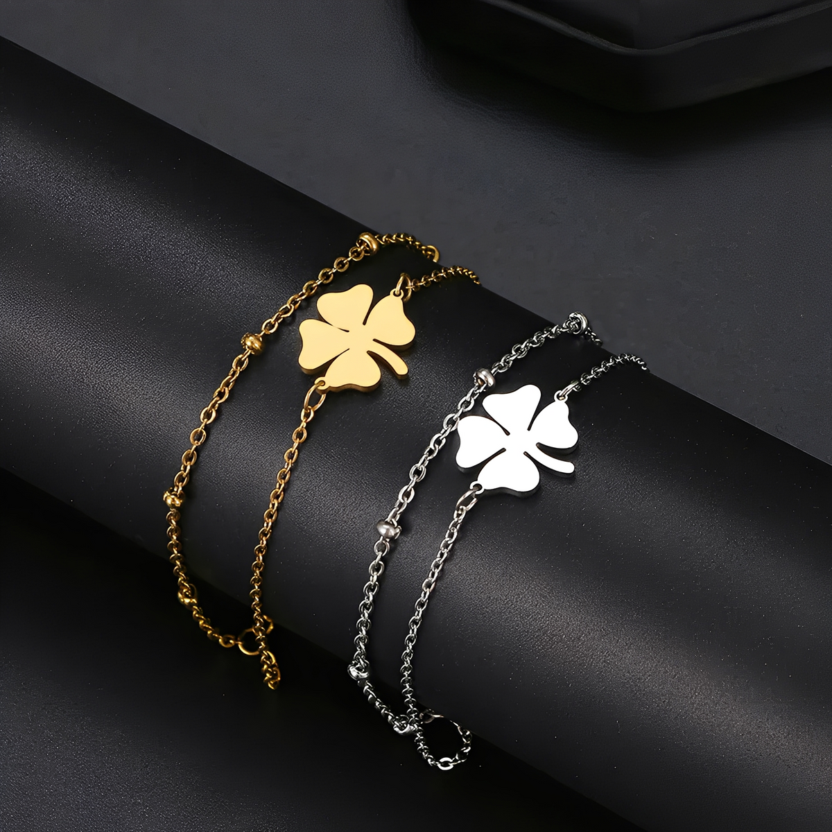 Sanya – Clover bracelet in gold and silver