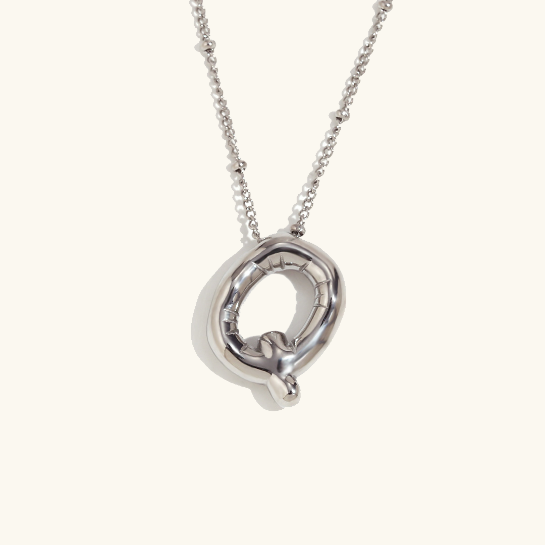 Balloon Gold Initials Necklace