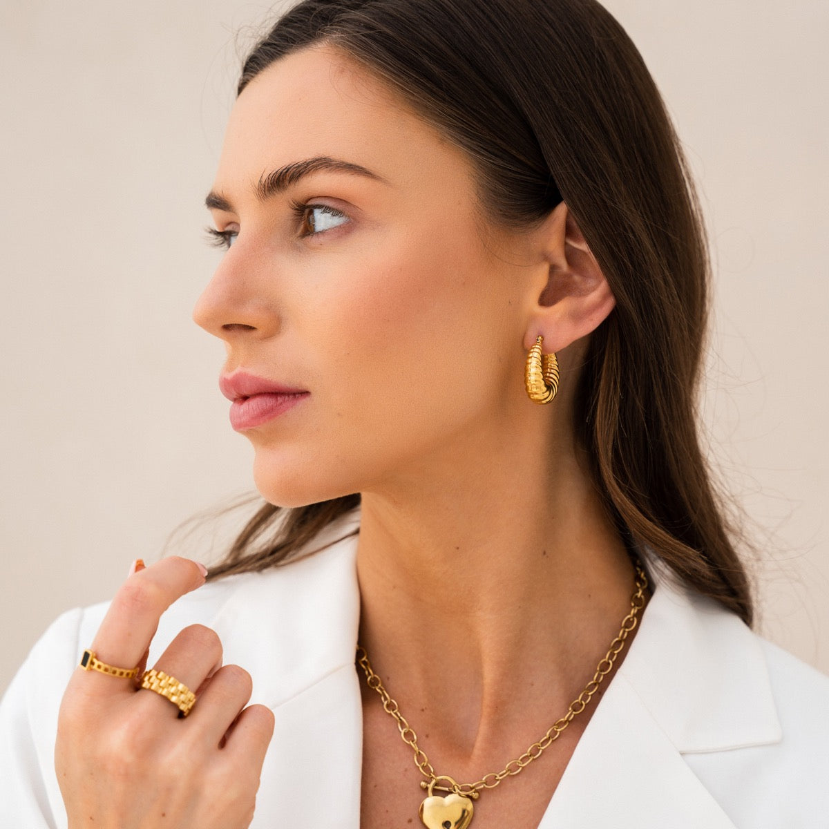 Milley – Croissant Gold Hoops