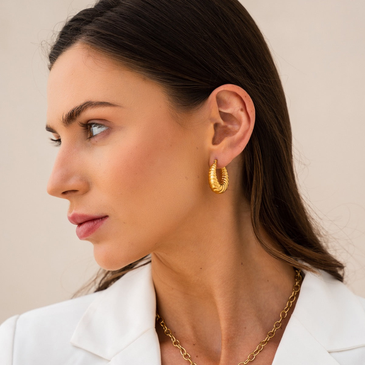 Milley – Croissant Gold Hoops