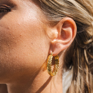 Cassandre – Braided Hoops Gold-Plated 18K