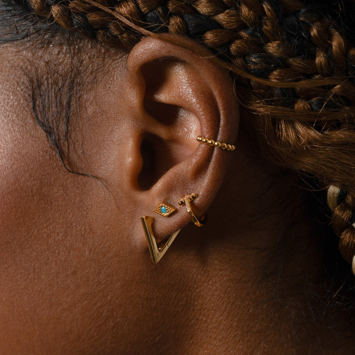 Salacia - Triangular Hoop Earrings