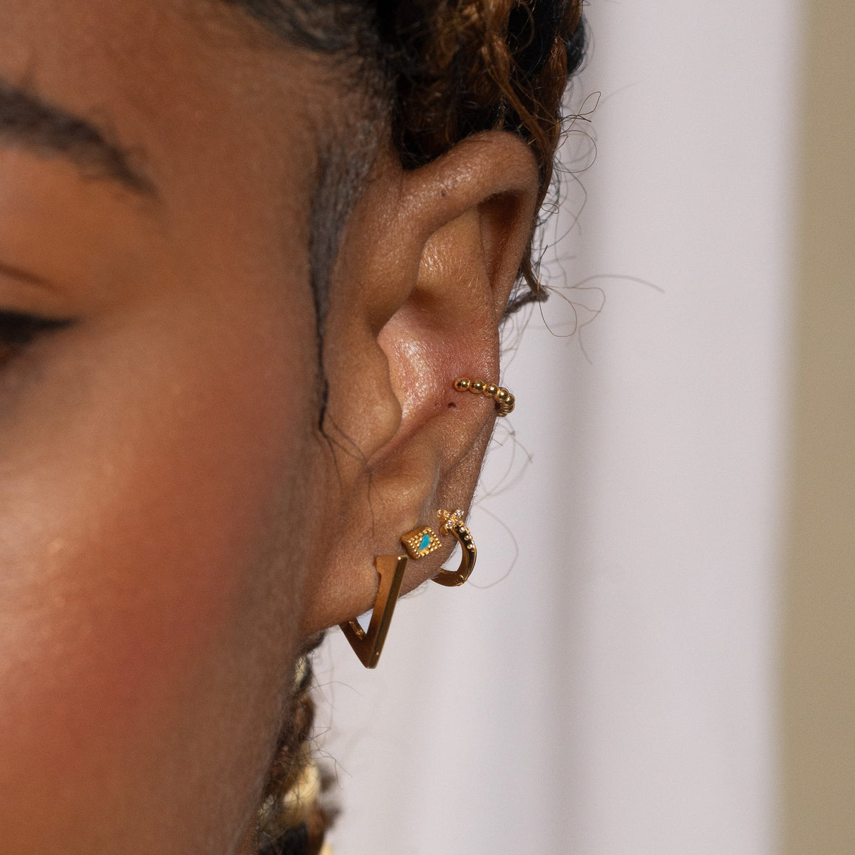 Salacia - Triangular Hoop Earrings