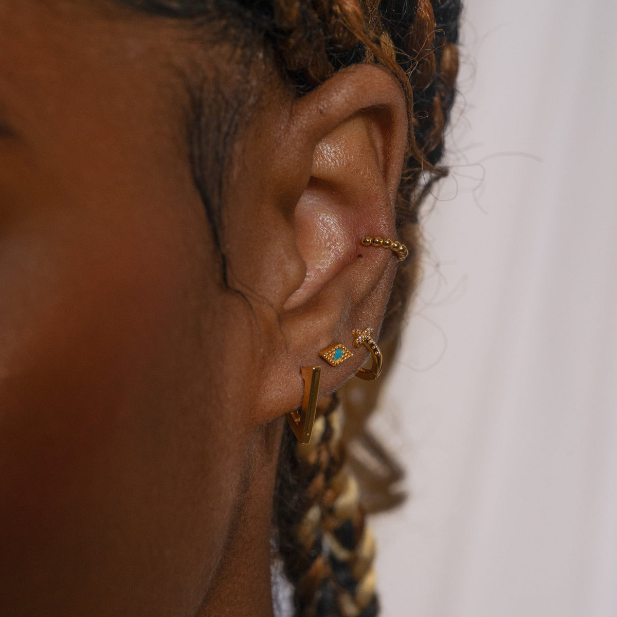 Salacia - Triangular Hoop Earrings