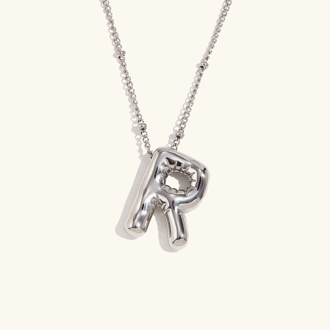 Balloon Gold Initials Necklace