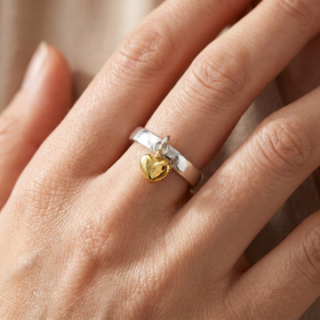 Maelie – Ring Silver Heart Movable Vintage Design