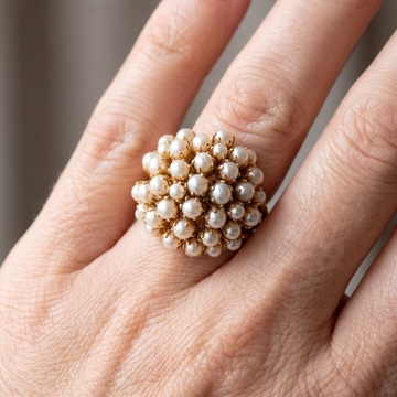Alma – Gold-Plated Ring with Pearls