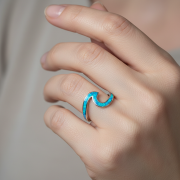 Neri – Wave Ring Silver & Opal