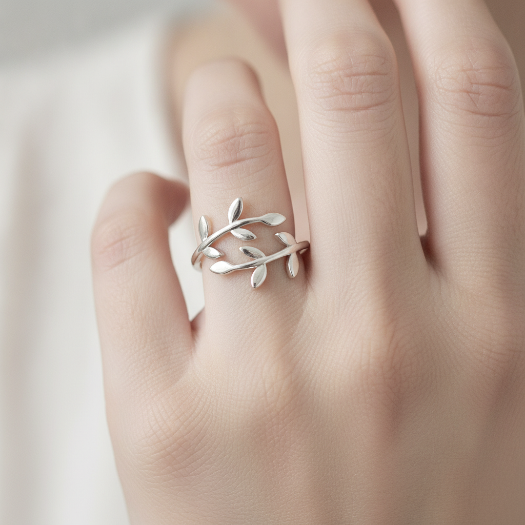Jordin - Ring Featuring Small Leaves