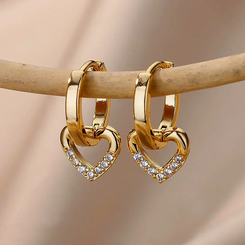 Ariane – Earrings Heart Circle