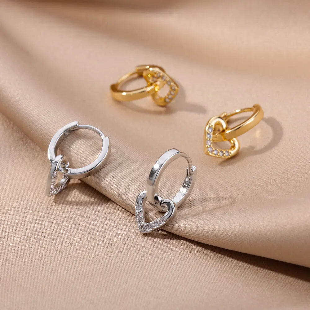 Ariane – Earrings Heart Circle
