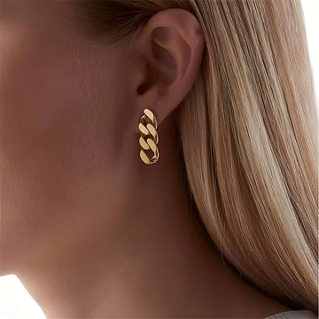 Sol – Link Hoops in Gold