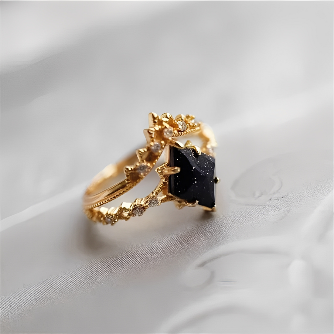 Nerisa – Ring Obsidian Dark Night