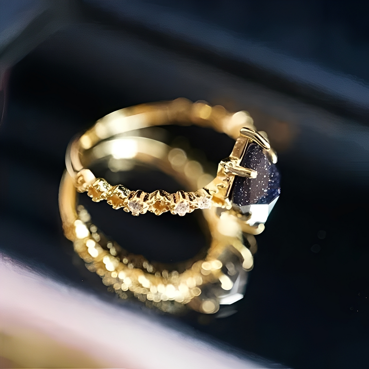 Nerisa – Ring Obsidian Dark Night