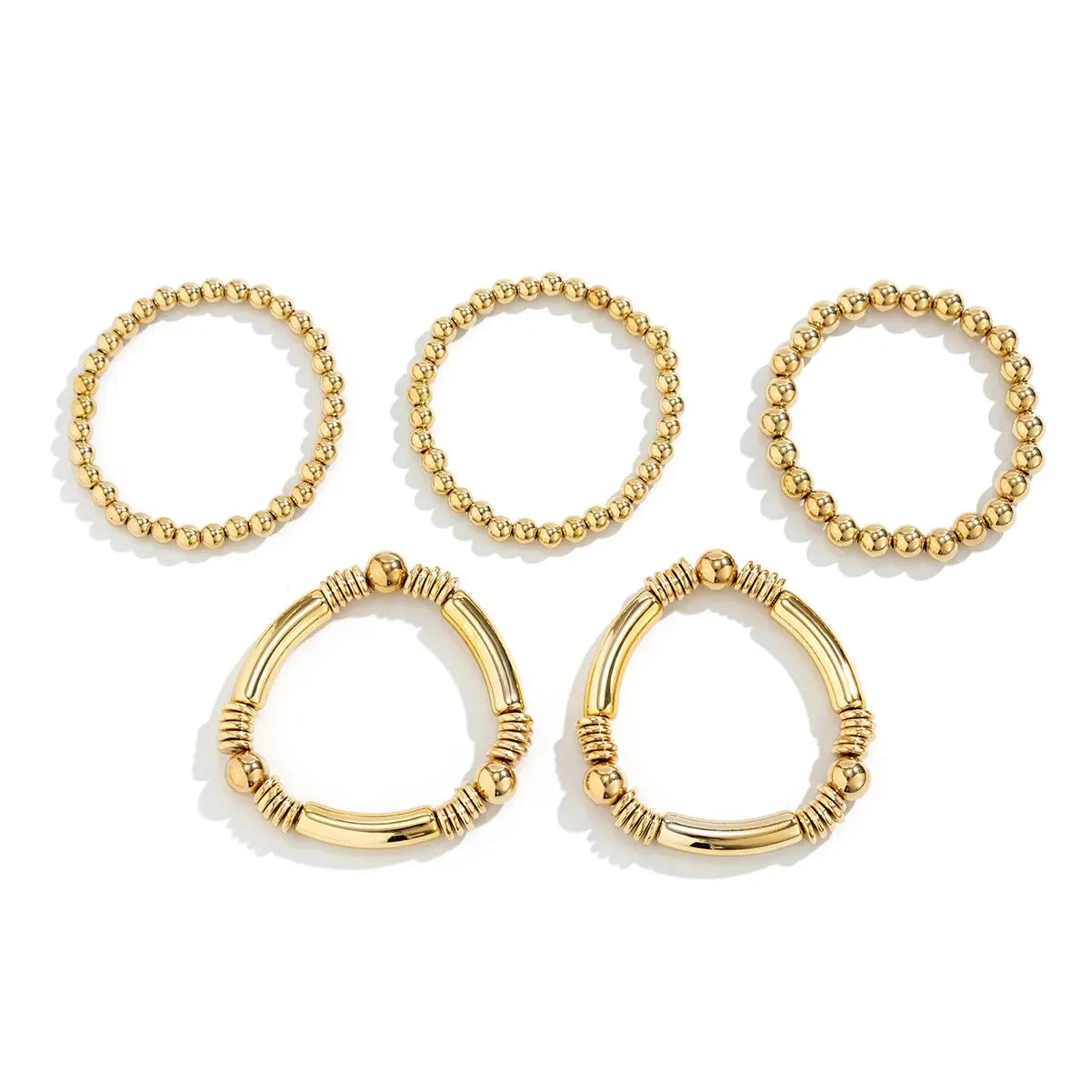 Mira – Set of 5 stackable bead bracelets