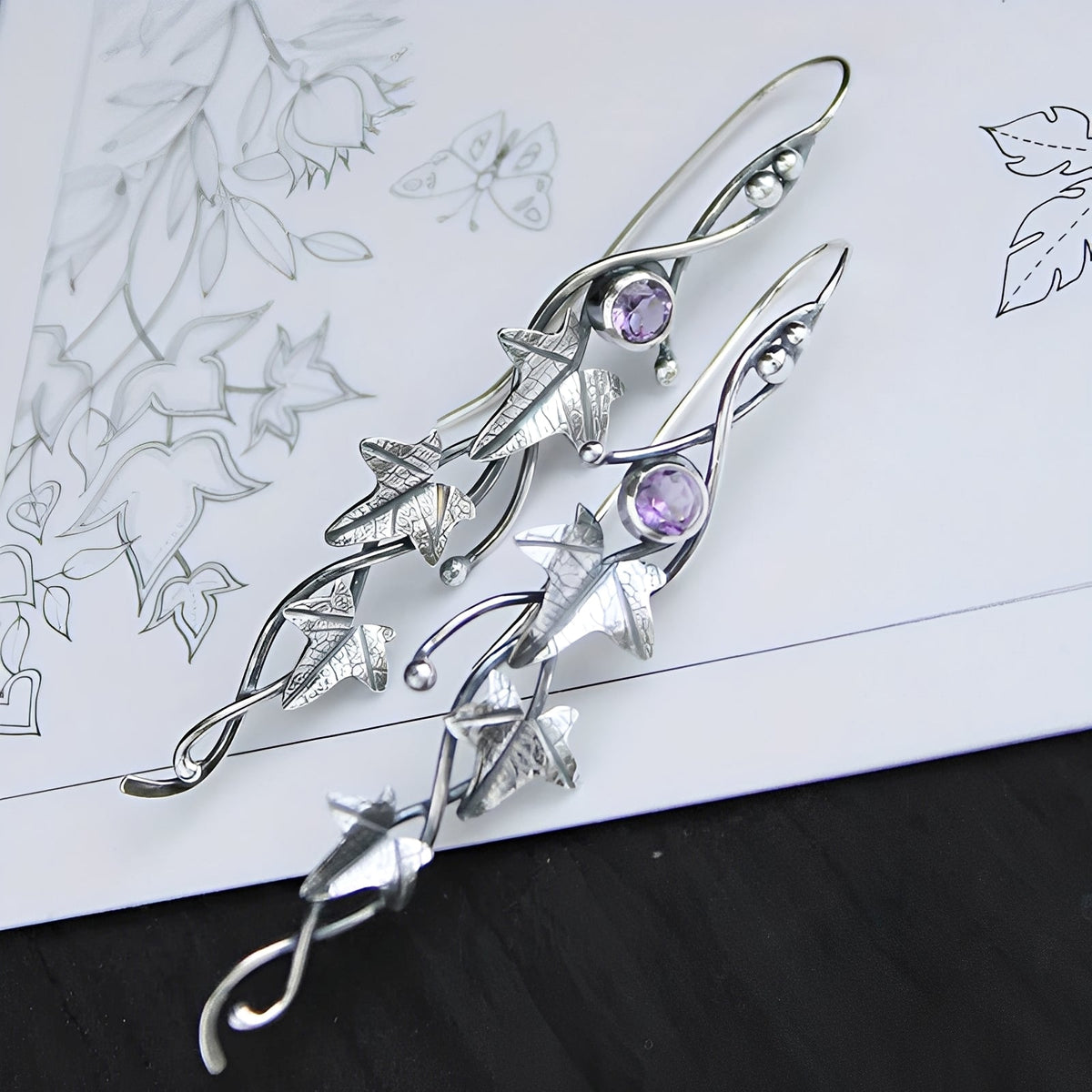 Nina – Vintage Earrings Fairy Leaf