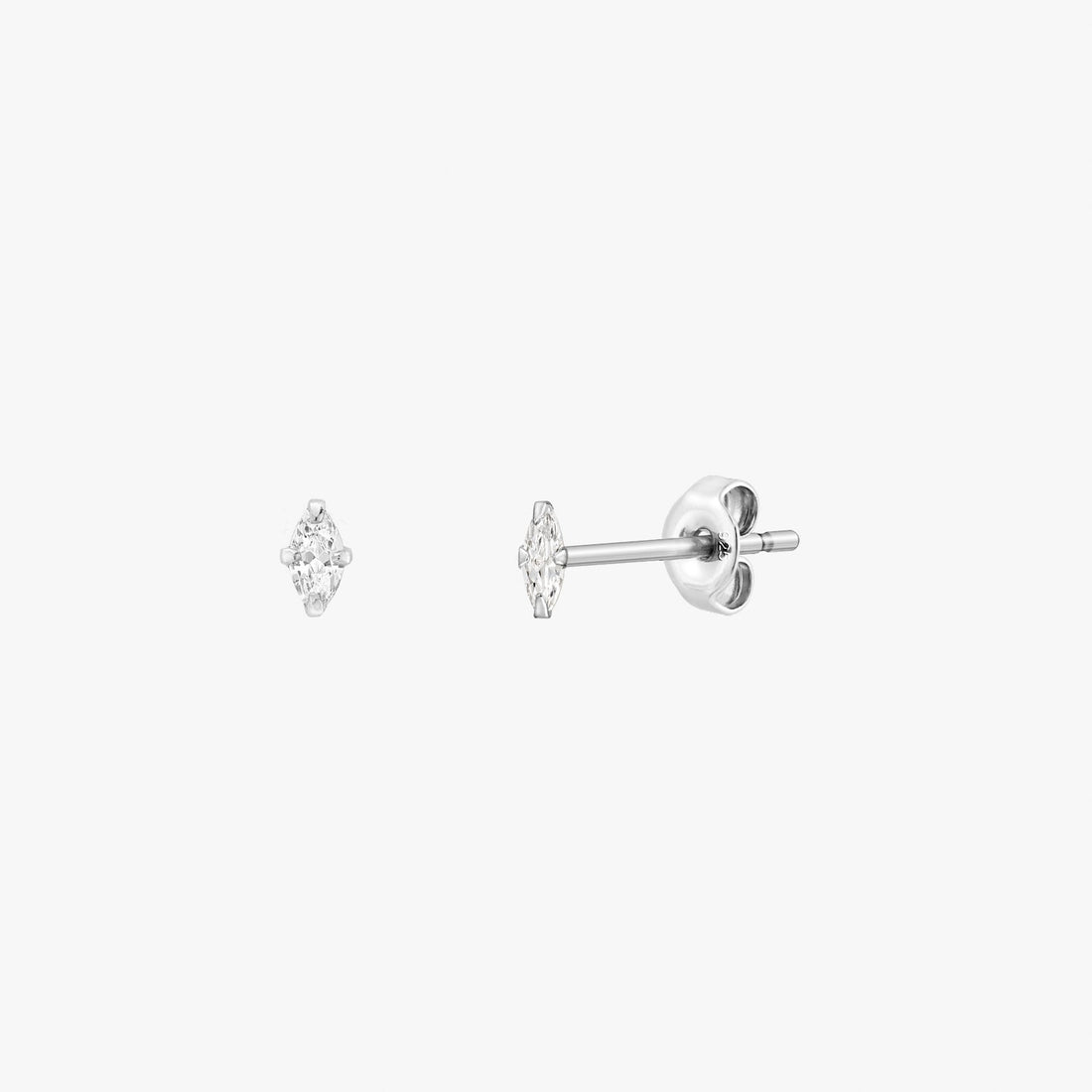Sage - Small Marquise Stud Earrings