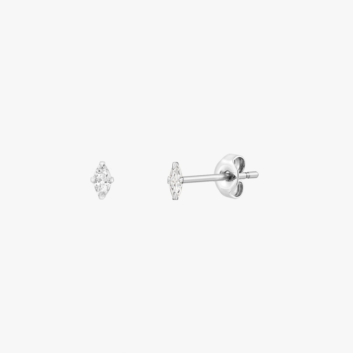 Sage - Small Marquise Stud Earrings