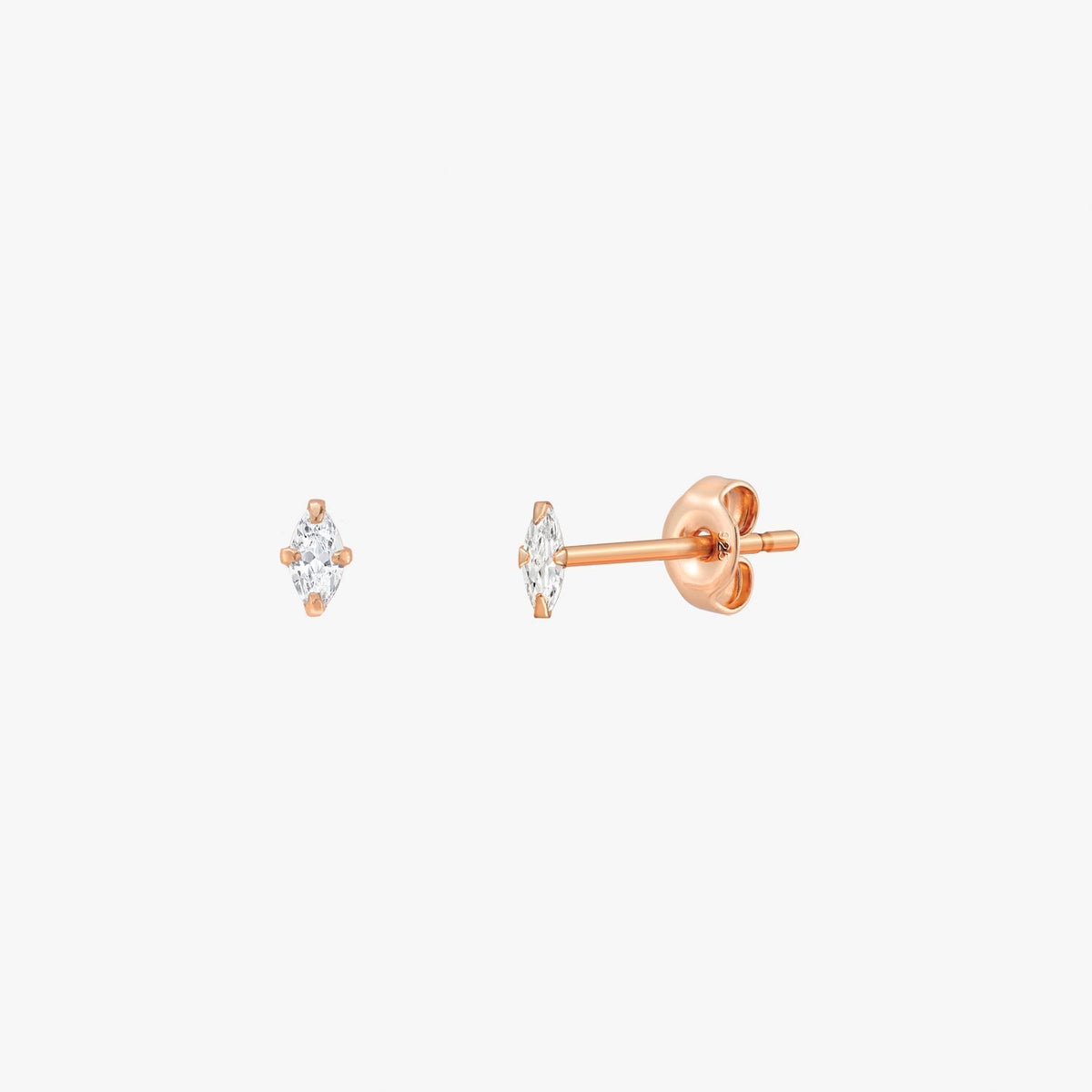 Sage - Small Marquise Stud Earrings