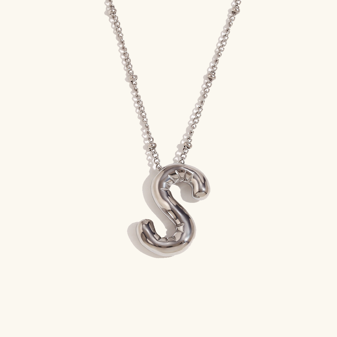 Balloon Gold Initials Necklace