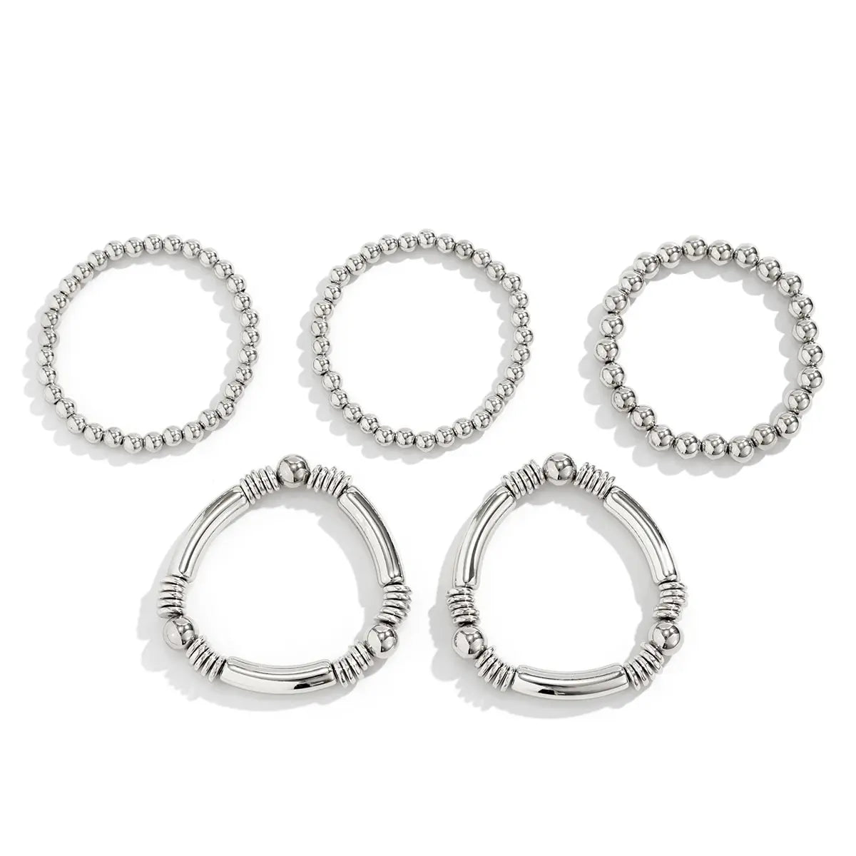 Mira – Set of 5 stackable bead bracelets