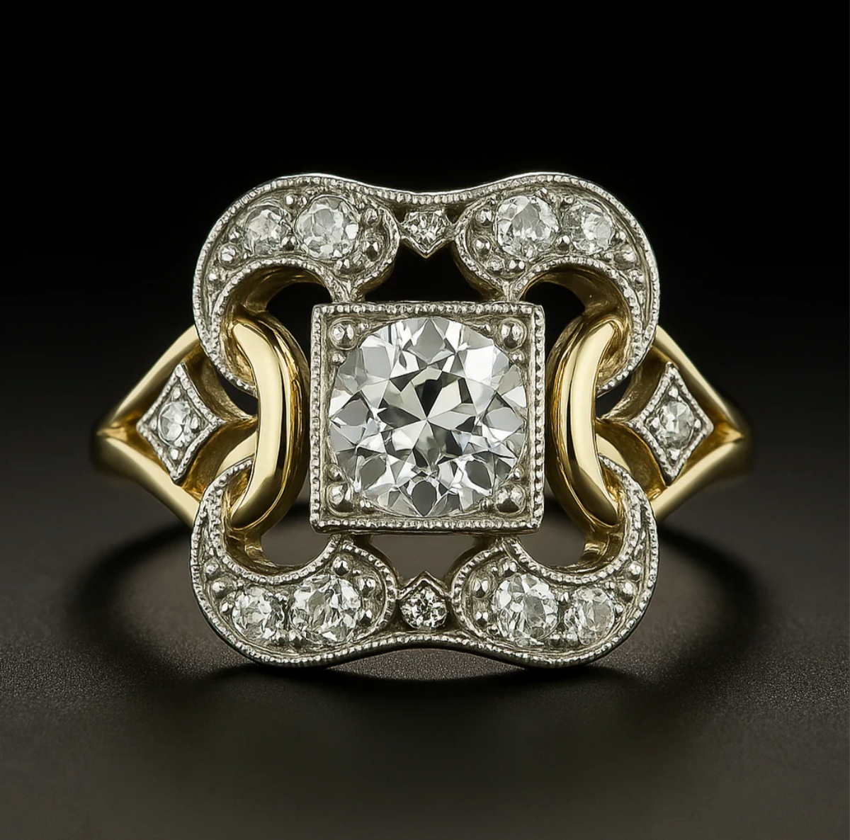 Isla – Vintage ring crafted from premium metal and zirconia