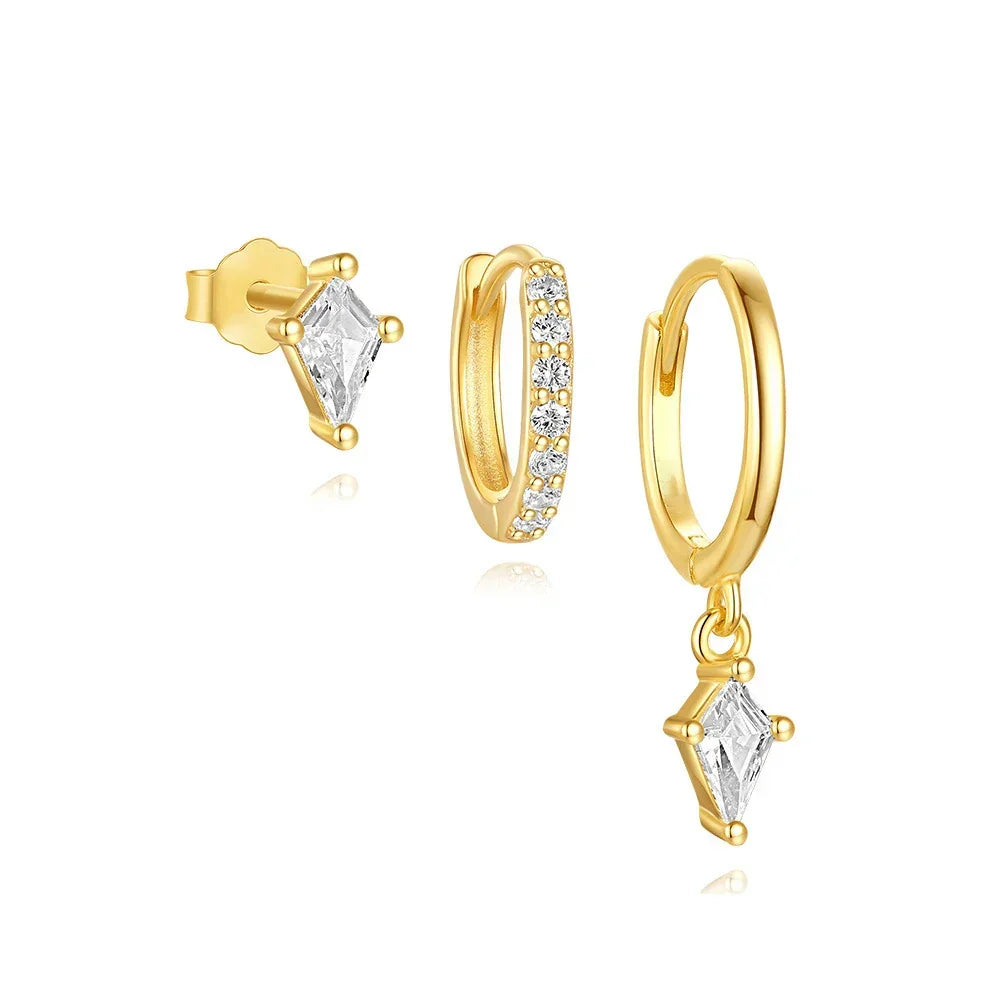 Azaria – Set with Earrings and Diamond Pendant