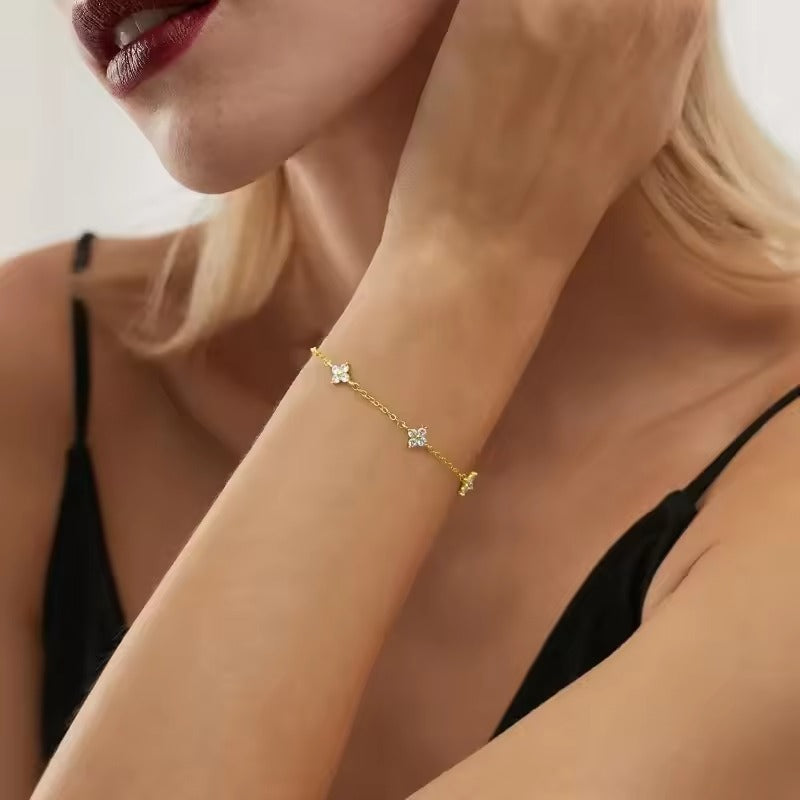 Soline – Bracelet Chain Crafted from Clear Crystal
