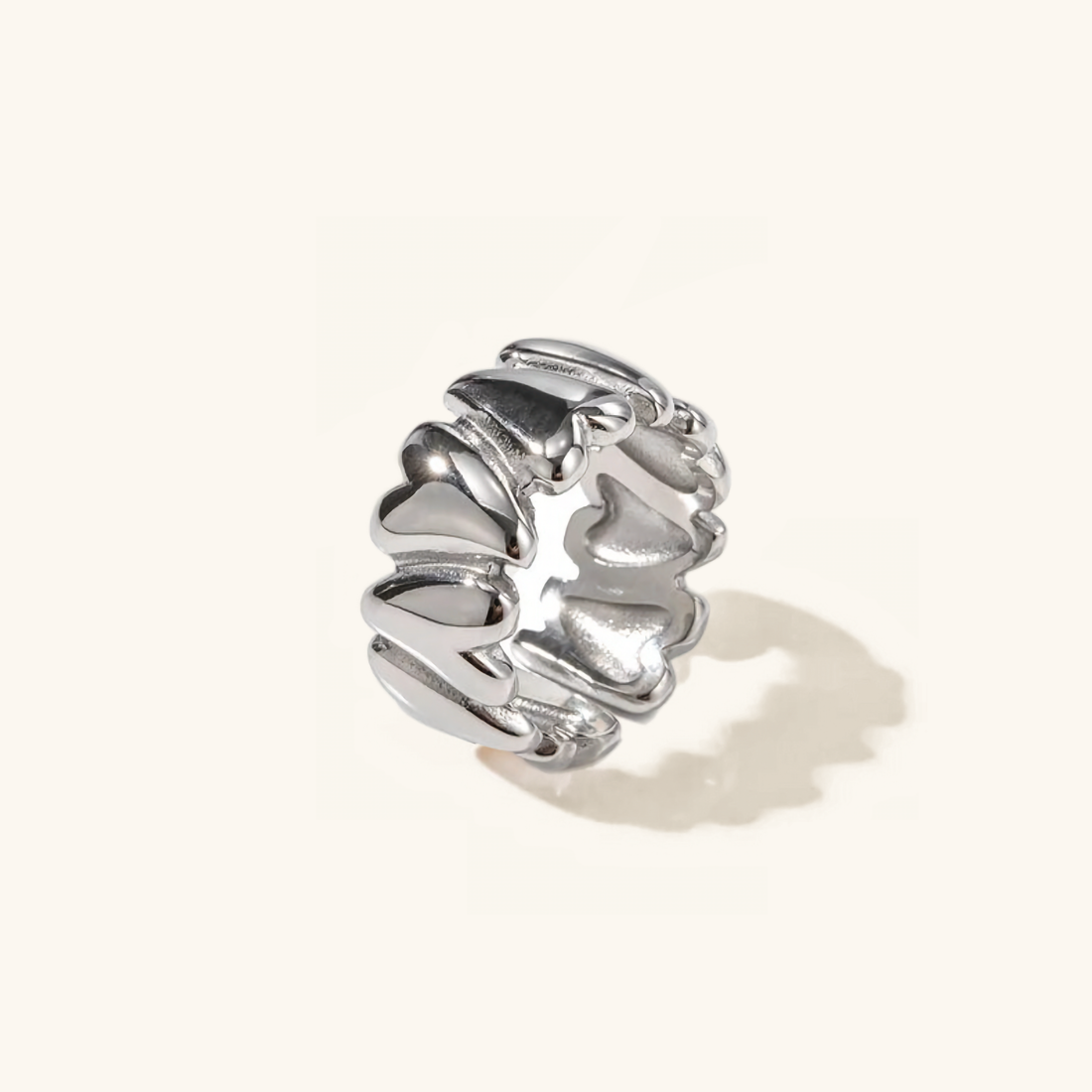 Elena - Wobbly Heart Gold Ring