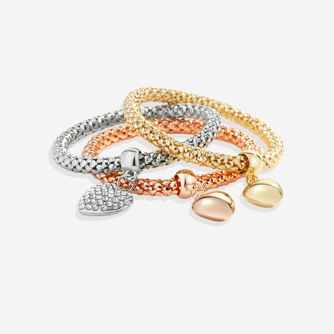 Aria – Metal bracelet featuring solid hearts