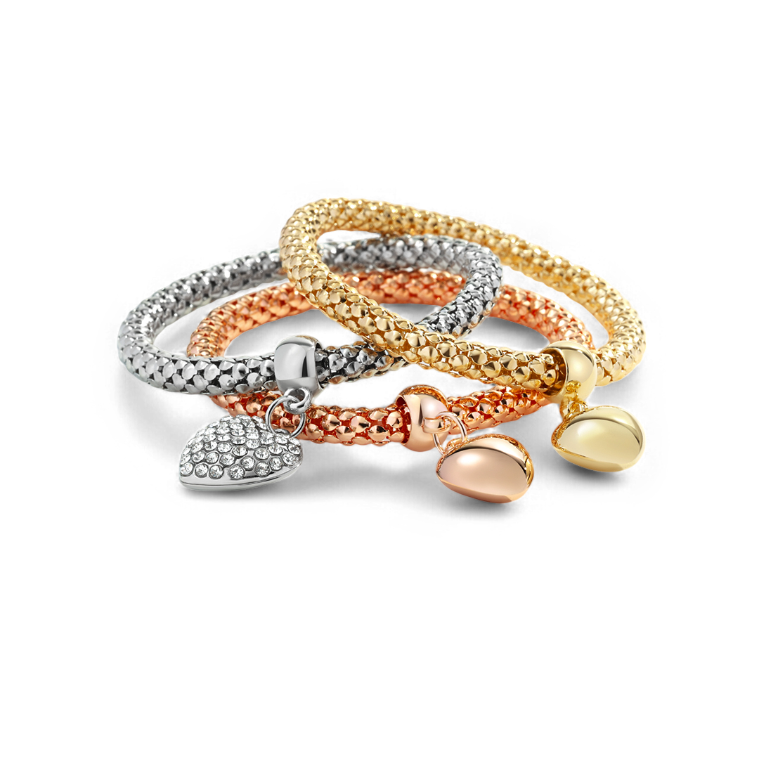 Aria – Metal bracelet featuring solid hearts