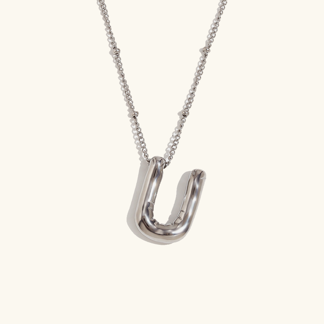 Balloon Gold Initials Necklace