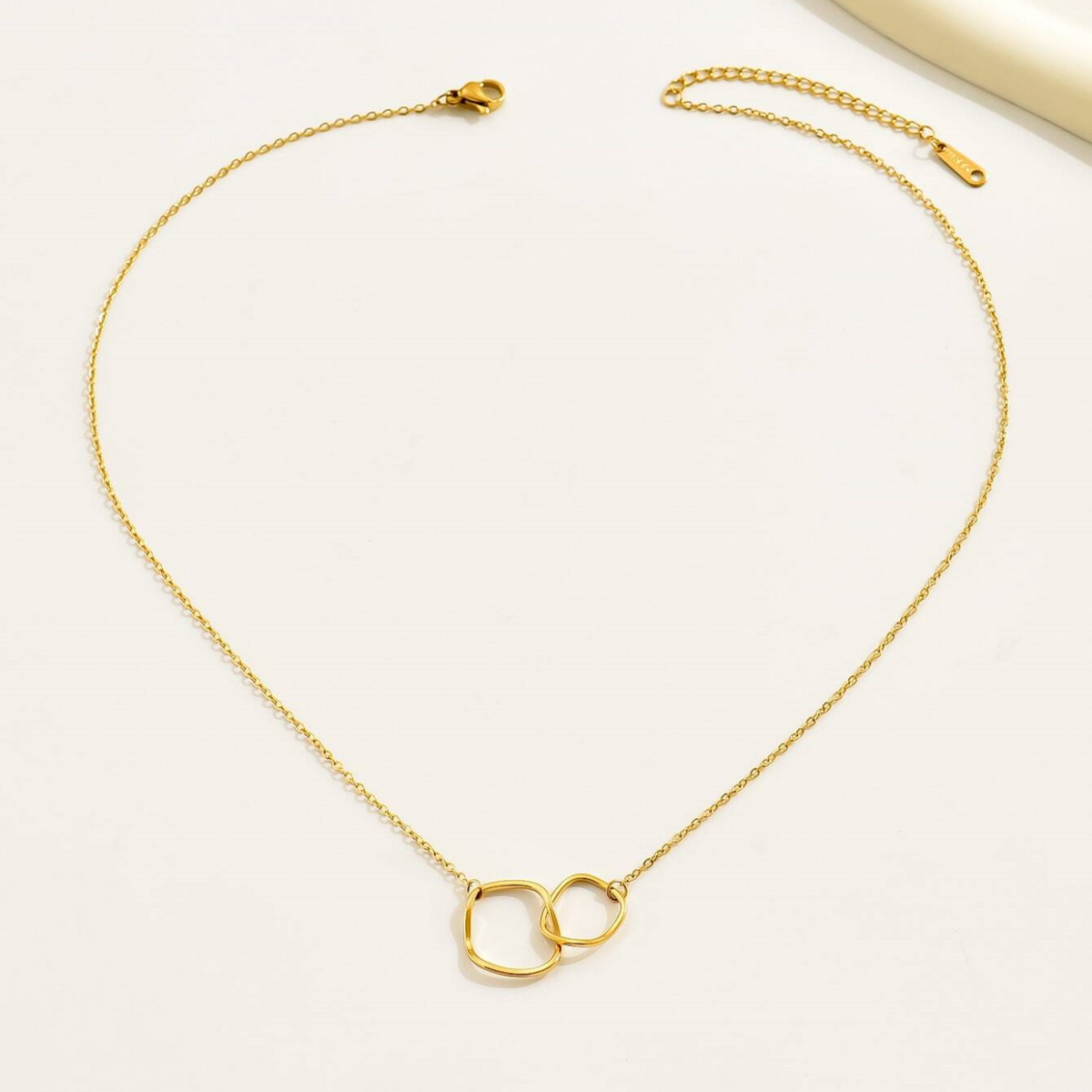 Double Bow Necklace - Interconnected Pendant