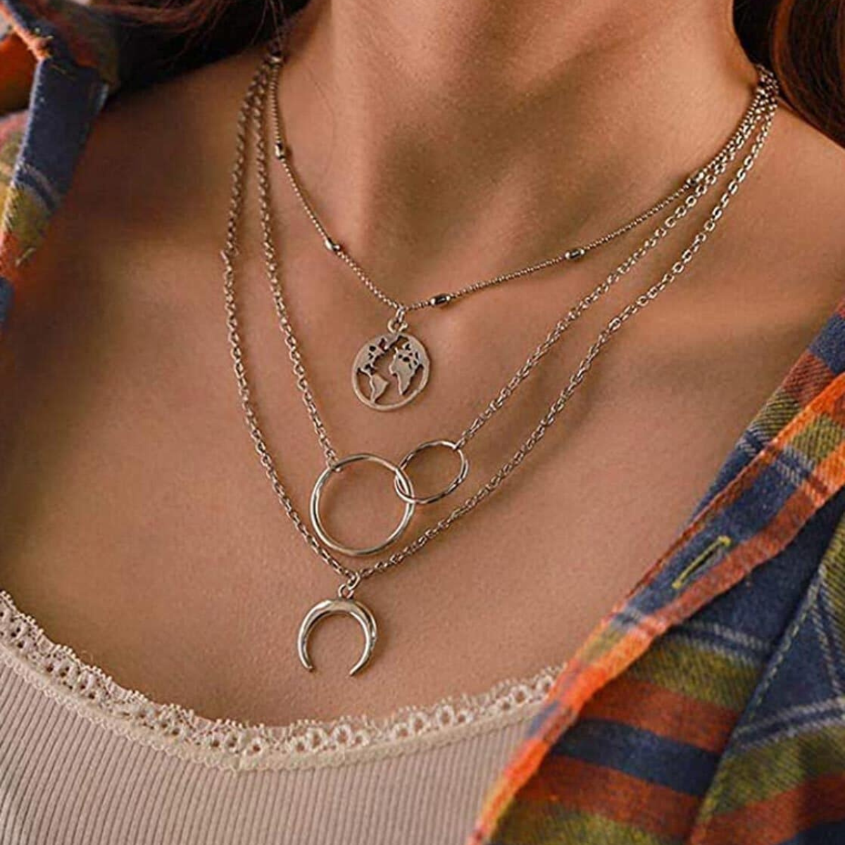 Earth Necklace - Bohemian Layered Set