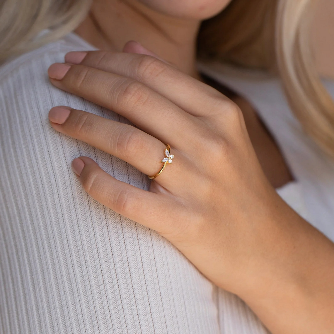 Diamond Butterfly - Elegant Butterfly Ring