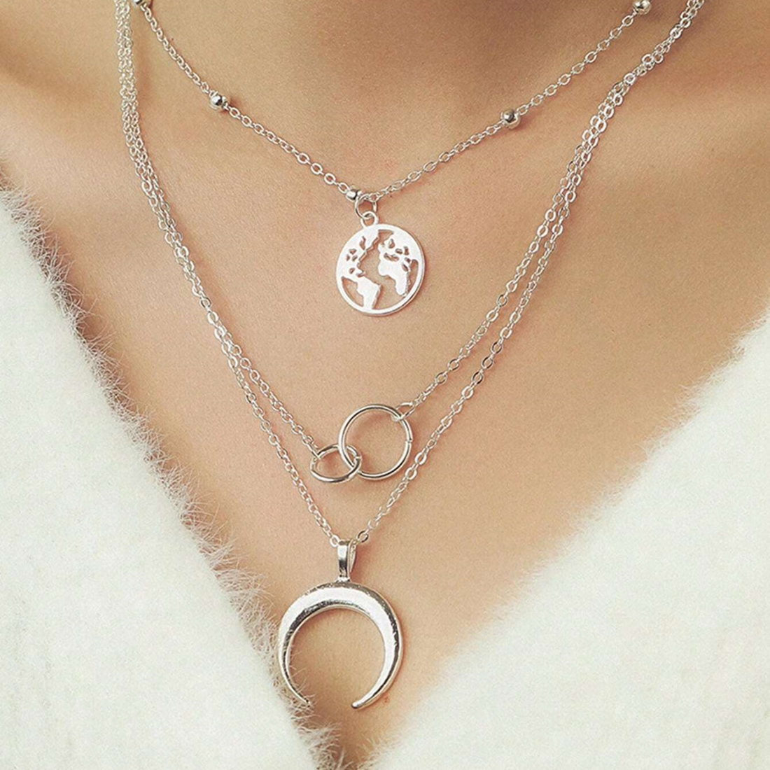 Earth Necklace - Bohemian Layered Set