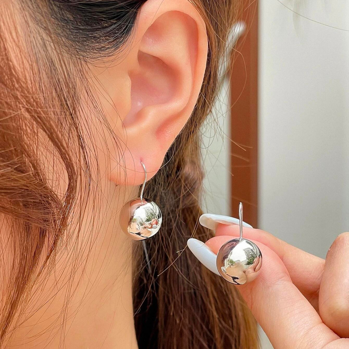 Ball Earrings - Bright Circular Ear Hooks