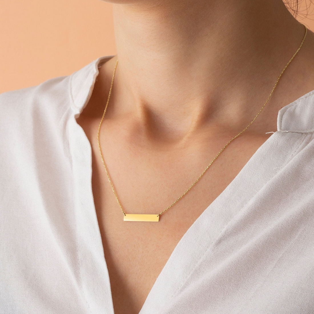 Personalized Bar Pendant - Custom Bar Pendant