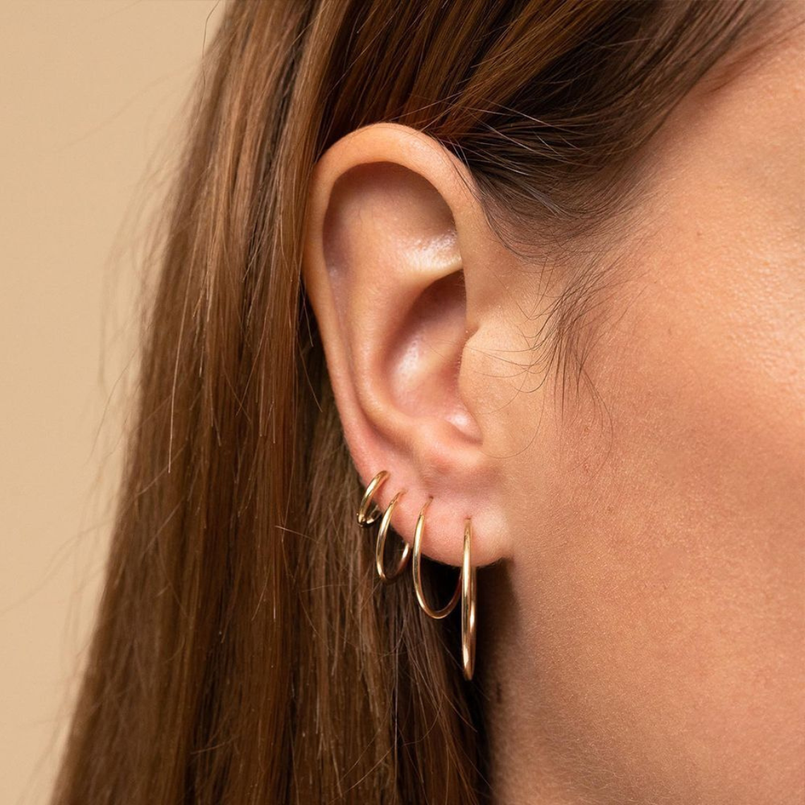 Featherlight Hoops - Gold and Silver Earring Set (4 Pieces)
