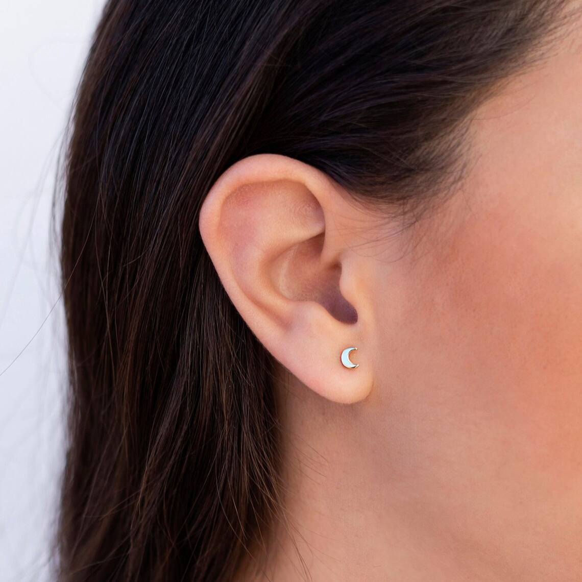 Moon Earrings - Small Moon Studs