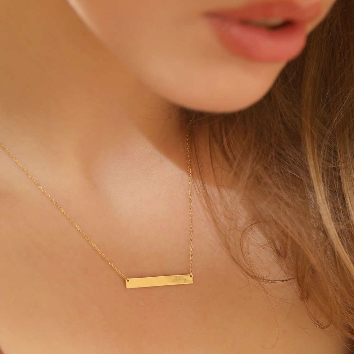 Personalized Bar Pendant - Custom Bar Pendant