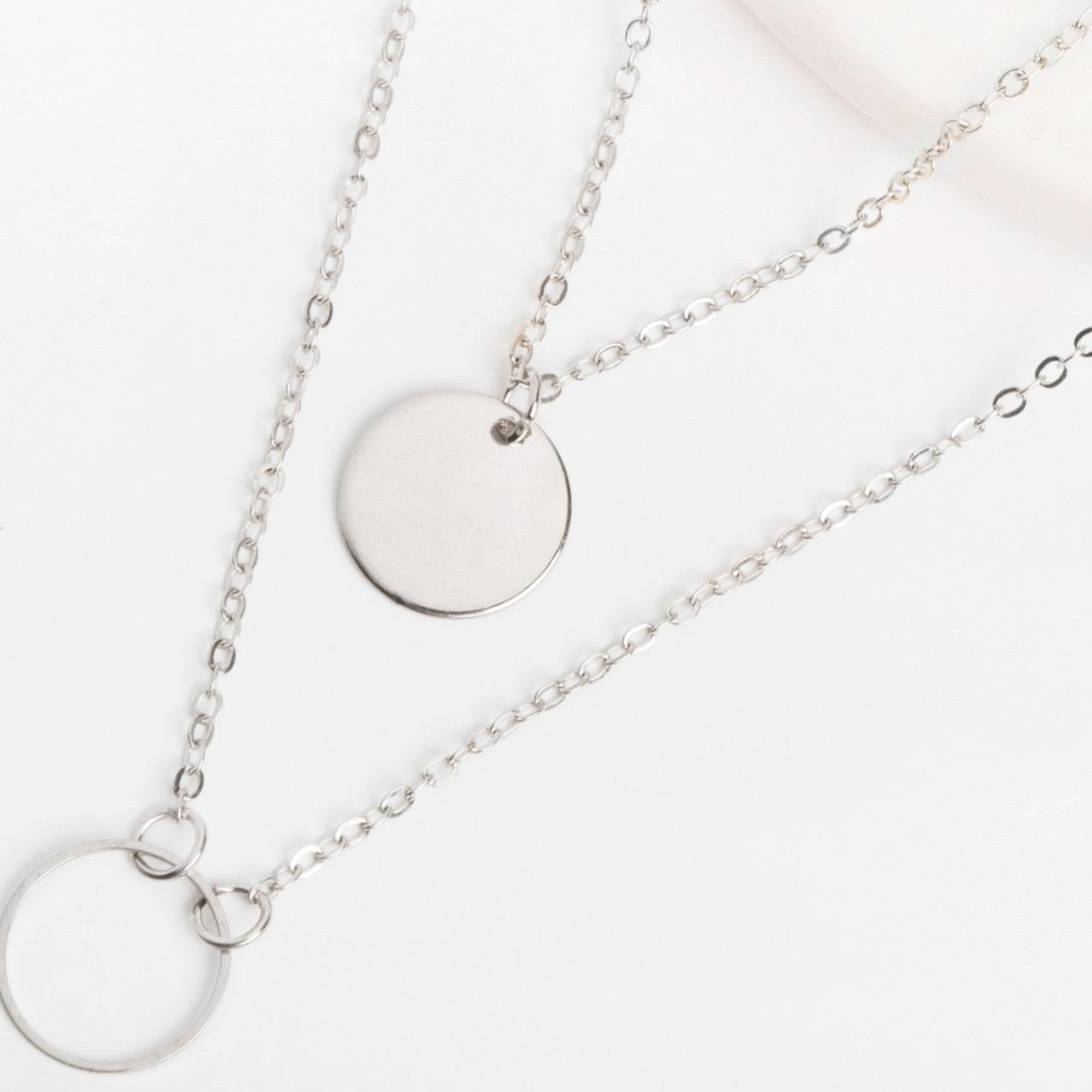 Round Pendant - Multi-Layered Necklace