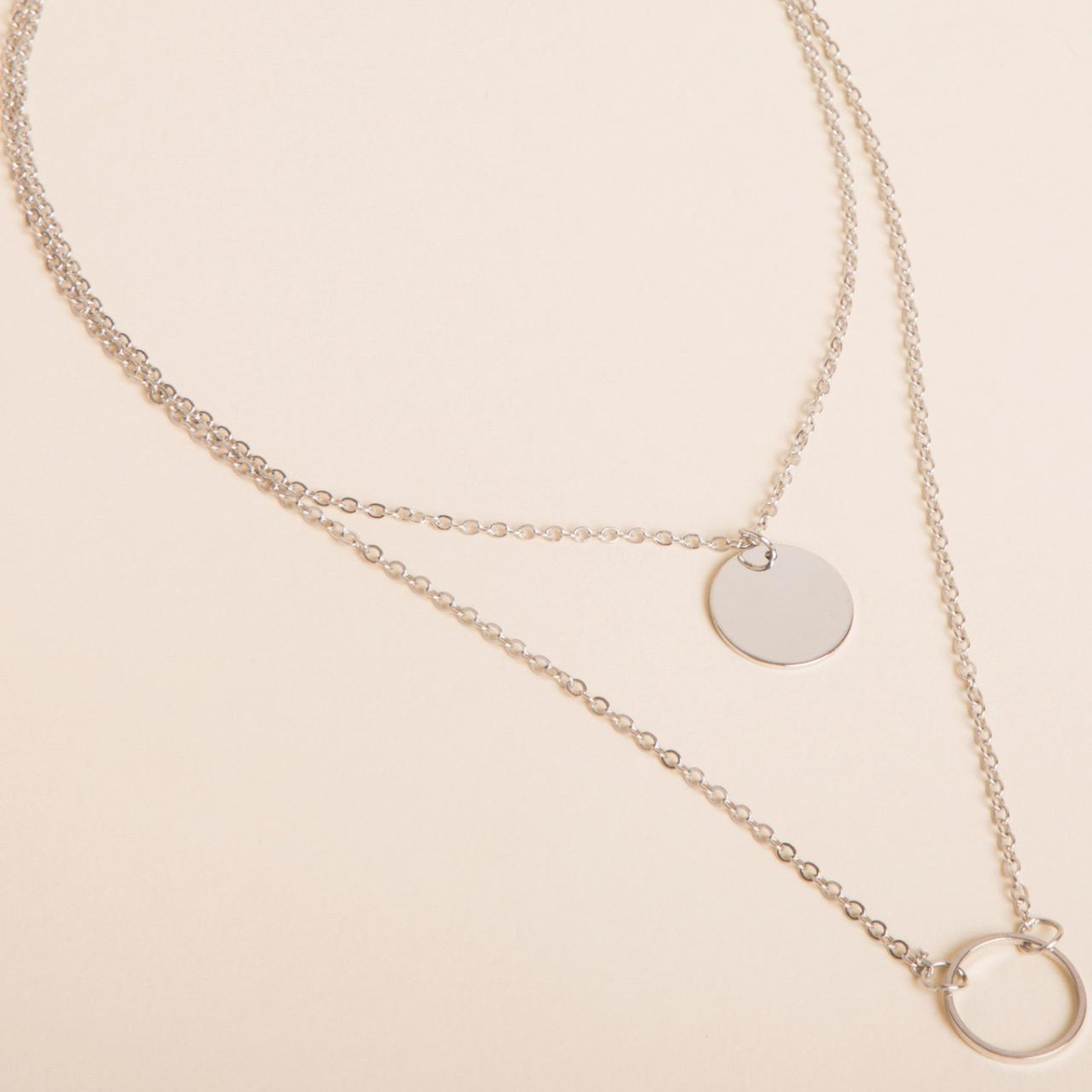 Round Pendant - Multi-Layered Necklace