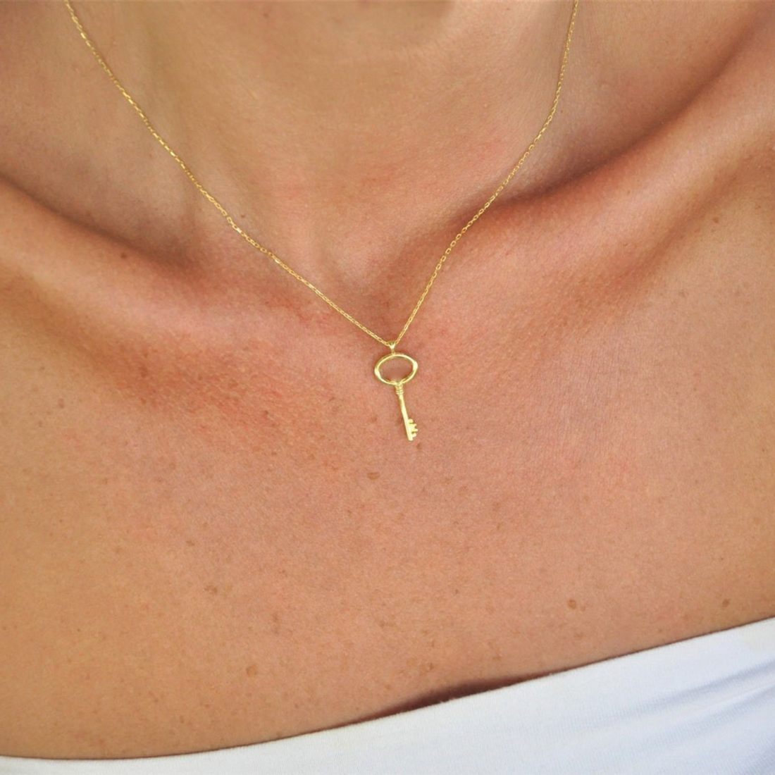 Gold Keychain - Necklace with Lock