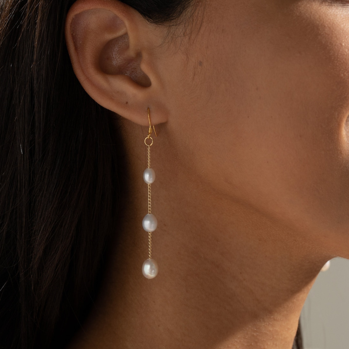 Varied Pearl Drops - Dangling Earrings