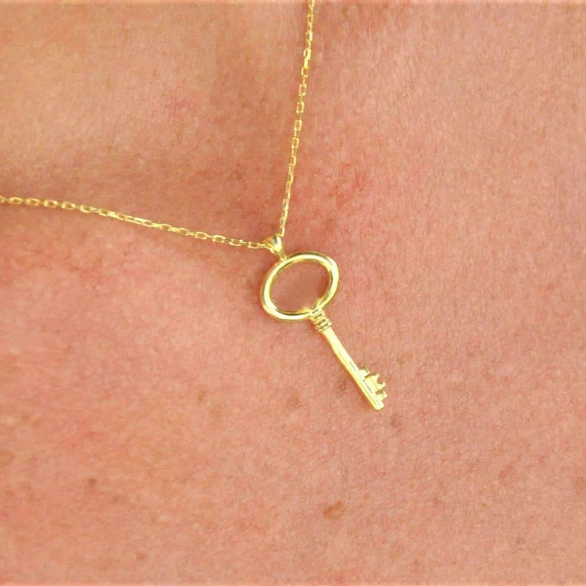 Gold Keychain - Necklace with Lock