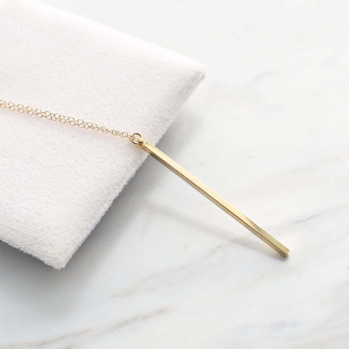 Stylish Bar Necklace - Vertical Bar Pendant