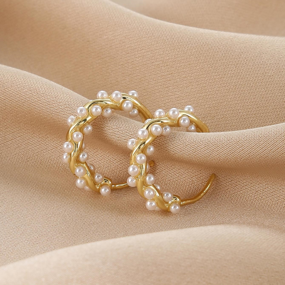 Art Pearl Earrings - Stylish Pearl Earrings